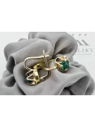 Auskarai Vintažinis stilius Smeraldai 14k geltono aukso vec018y